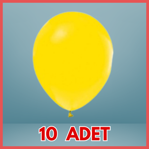 sarı balon toptan 10 adet