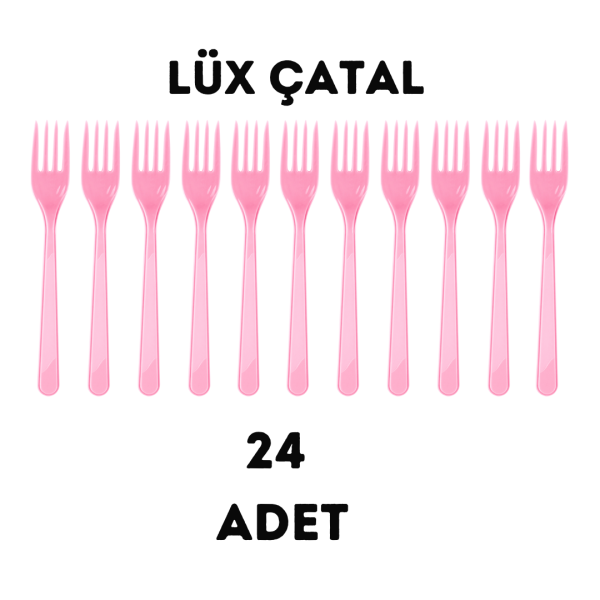 pembe plastik çatal